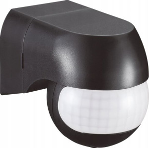 Czujnik ruchu LED PIR IP44 800W czarny