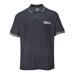 Kontrastowa koszulka polo Portwest Texo Czarny XS