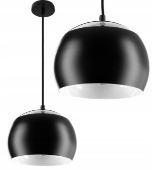 Lampa sufitowa wisząca E27 LED CZARNA