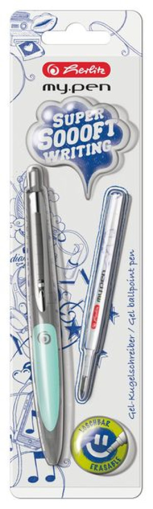 Długopis Zmazywalny Herlitz My Pen Super Soft Mięta/Popielaty