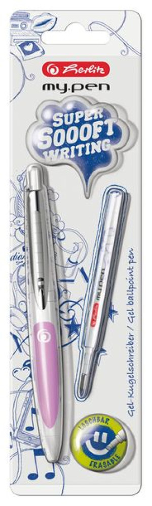Długopis Zmazywalny Herlitz My Pen Super Soft Różowy/Biały