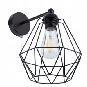 Lampa ścienna kinkiet na ścianę Loft Diament E27