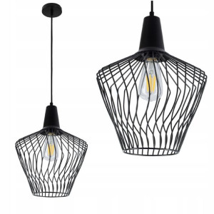 Lampa sufitowa wisząca Loft Żyrandol RETRO CZARNA