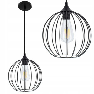 Lampa sufitowa wisząca Loft Żyrandol RETRO CZARNA