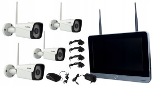 Kompletny Zestaw Monitoringu Wifi 4 Kamer+monitor
