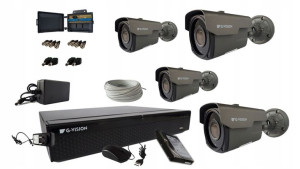Kamery Cctv Zewnętrzne 4 Kamery 5mpx Ir 60m +2tb