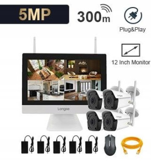 Monitoring Zestaw Kamer Bezprzewodowych Wifi 5mpx