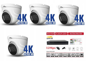 Zestaw Kamer Ip Sieciowych 12mpx + Nvr 36ch H265+