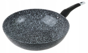 Patelnia Granitowa Głęboka 28cm Wok Wysoka 6167