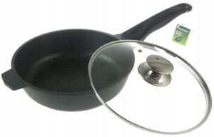 Patelnia Głęboka Marmurowa 28cm Indukcja Gaz 1238