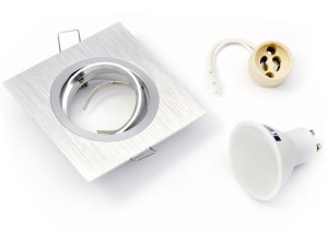ZESTAW oprawa oprawka halogenowa + GU10 LED 3W