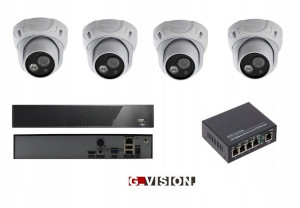 Zestaw Monitoring Ip Sieciowy 4mpx Ir30m Poe Audio