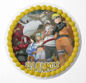 Opłatek Na Tort 21cm - Naruto Wzory Wybór + Gratis