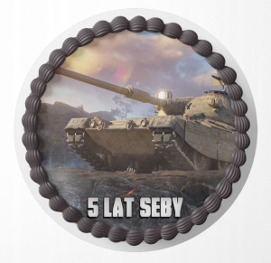 Opłatek Na Tort 22cm - Wot Czołgi Czołg + Gratis
