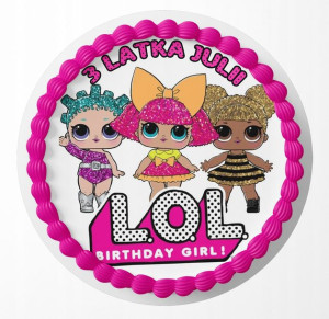 Opłatek Na Tort 22cm - Lol Surprise + Gratis!