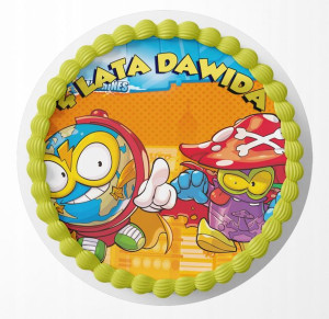 Opłatek Na Tort 23cm - Super Zings Wzory + Gratis