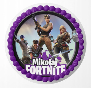Opłatek Na Tort 23cm - Fortnite Gry + Gratis!