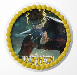 Opłatek Na Tort 24cm - Naruto Wzory Wybór + Gratis