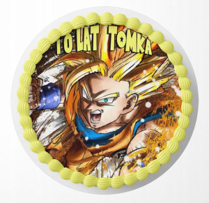 Opłatek Na Tort 24cm - Dragon Ball Wzory + Gratis