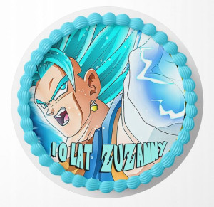 Opłatek Na Tort 24cm - Dragon Ball Wzory + Gratis