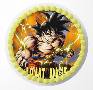 Opłatek Na Tort 24cm - Dragon Ball Wzory + Gratis