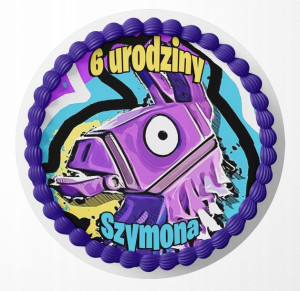Opłatek Na Tort 24cm - Fortnite Gry + Gratis!