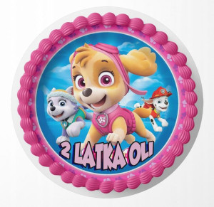 Opłatek Na Tort 24cm - Psi Patrol Marshall +gratis