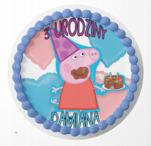 Opłatek Na Tort 25cm - Świnka Peppa Wybór + Gratis