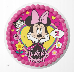 Opłatek Na Tort 25cm - Myszka Minnie Mini + Gratis