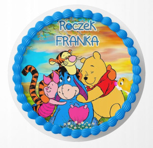 Opłatek Na Tort 25cm - Kubuś Puchatek + Gratis