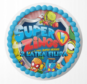 Opłatek Na Tort 25cm - Super Zings Wzory + Gratis