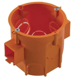 Puszka podtynkowa fi 60 mm PK 60 Lux głęboka pomarańczowa łączeniowa A.0006