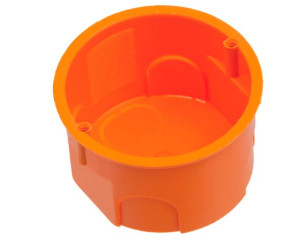 Puszka podtynkowa fi 60 mm PK 60 Lux płytka pomarańczowa A.0001AP Pawbol