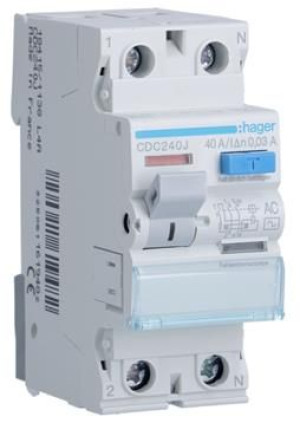 Wyłącznik różnicowoprądowy 2P 40A 30mA 6kA AC CDC240J Hager
