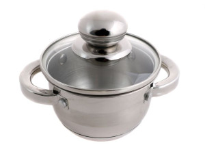 GARNEK Stalowy 5xDNO z POKRYWKĄ 0,6L 12cm 9132