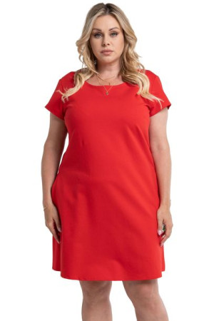 Sukienka HANA letnia czerwona 46 PLUS SIZE