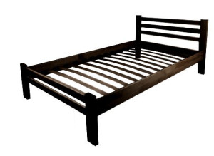 Łóżko Drewniane 160x200 Wenge Vinotti Ardsel