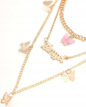naszyjnik delikatny choker motyl motylek angel