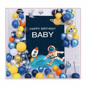 Balony Urodzinowe Zestaw 61szt Urodziny Kosmos