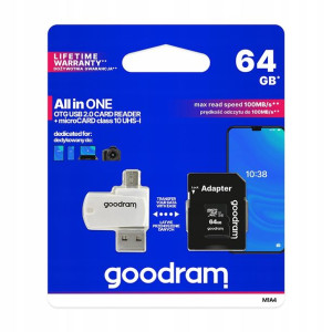 GoodRam karta pamięci microSDHC (64GB | klasa 10 |