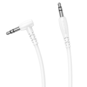 Borofone Kabel BL10 jack 3,5mm na jack 3,5mm kątowy 2 metry biały
