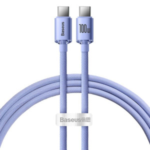 Baseus Kabel bezbarwny Shine Typ C na Typ C 100W 1,2 metra CAJY000605 fiole