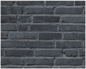 Tapeta Czarna Cegła Efekt Jak 3d Mur Zmywalna