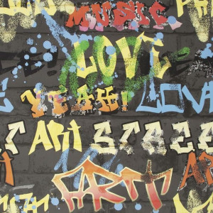Tapeta Premium Młodzieżowa Cegła Cegły Graffiti