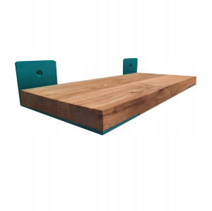 Półka drewno dąb loft industrialna 40cm TURKUS