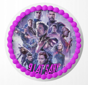 Opłatek Na Tort 27cm - Avengers Wybór + Gratis