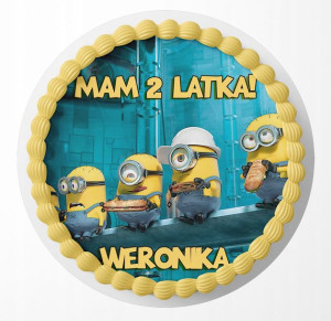 Opłatek Na Tort 28cm - Minionki Wybór + Gratis