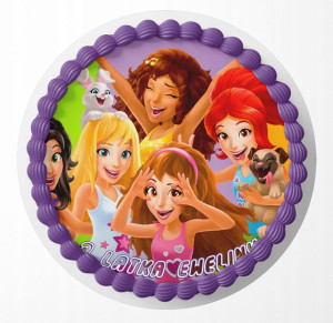 Opłatek Na Tort 28cm - Lego Friends Wybór + Gratis