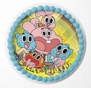 Opłatek Na Tort 28cm - Gumball Wybór + Gratis