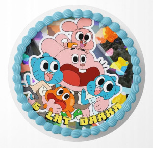 Opłatek Na Tort 28cm - Gumball Wybór + Gratis